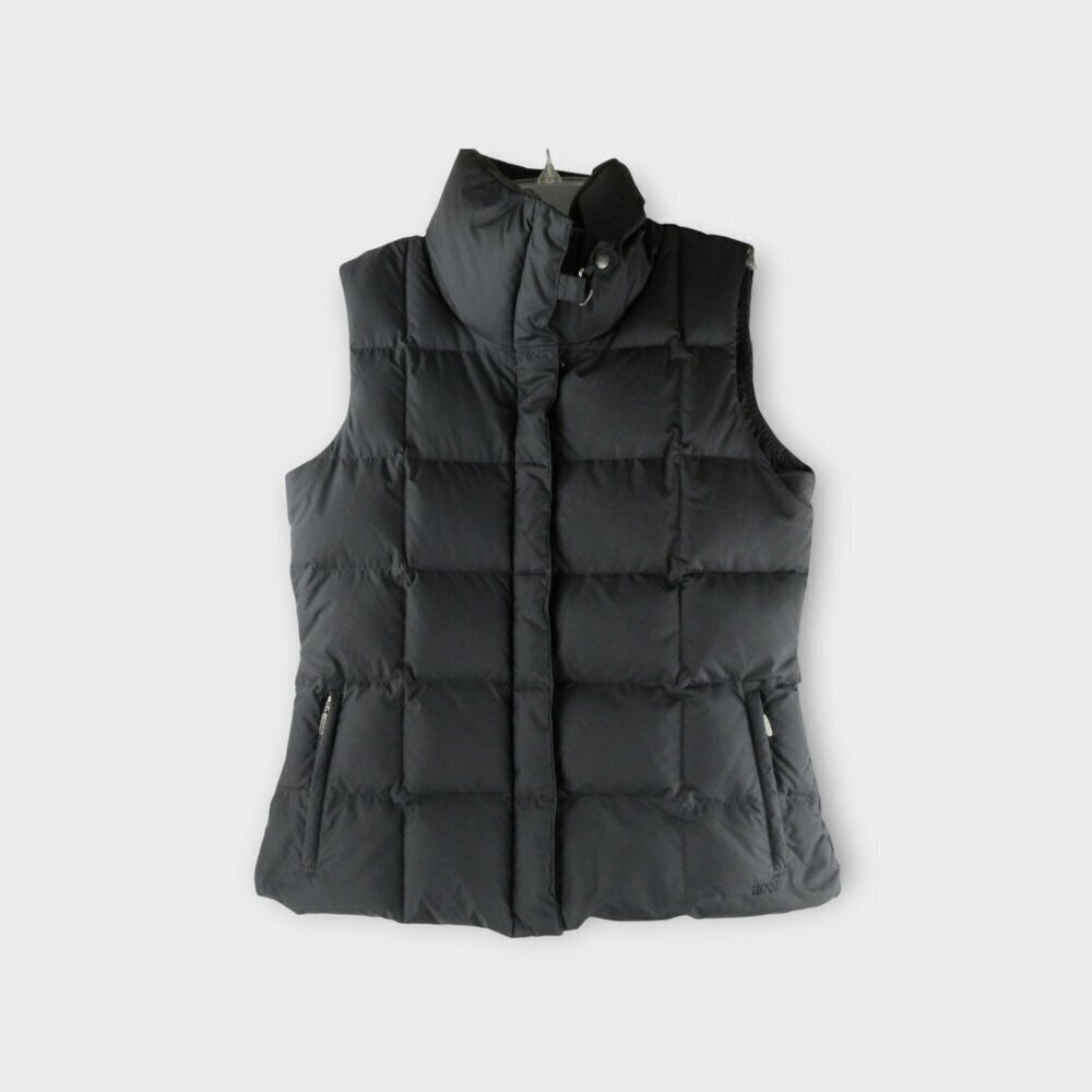 Eddie Bauer Premium Quality Goose Down Puffer Vest Size M Black 700 Fill Power
